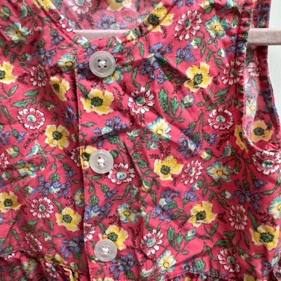 Baby Gap 6-12M Pink Floral Tank Top Girls Jumpsuit - Picture 2 of 5